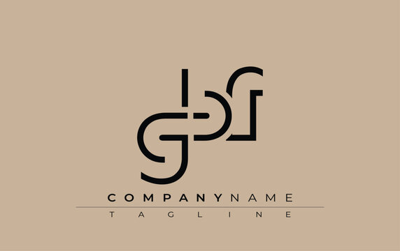 GBF abstract letter design. Modern Business Logo Design With Abstract Typography and Contemporary Style
