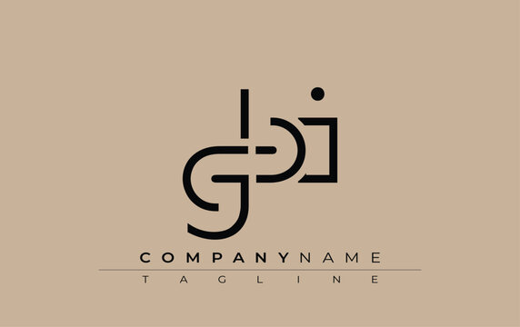 GBI abstract letter design. Modern Business Logo Design With Abstract Typography and Contemporary Style