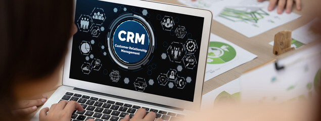 Customer relationship management system on brisk computer for CRM business and enterprise