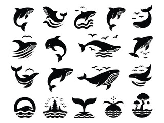 Whale Vector Icon Pack