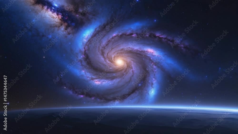 Poster elements of this image furnished by ai, focusing on the milky way and our solar system in heic0602a 