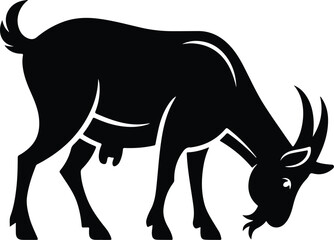 Goat Silhouette Set | Farm Animal Vector Graphics Goat Silhouettes Collection | Livestock, Nature, and Agriculture Icons