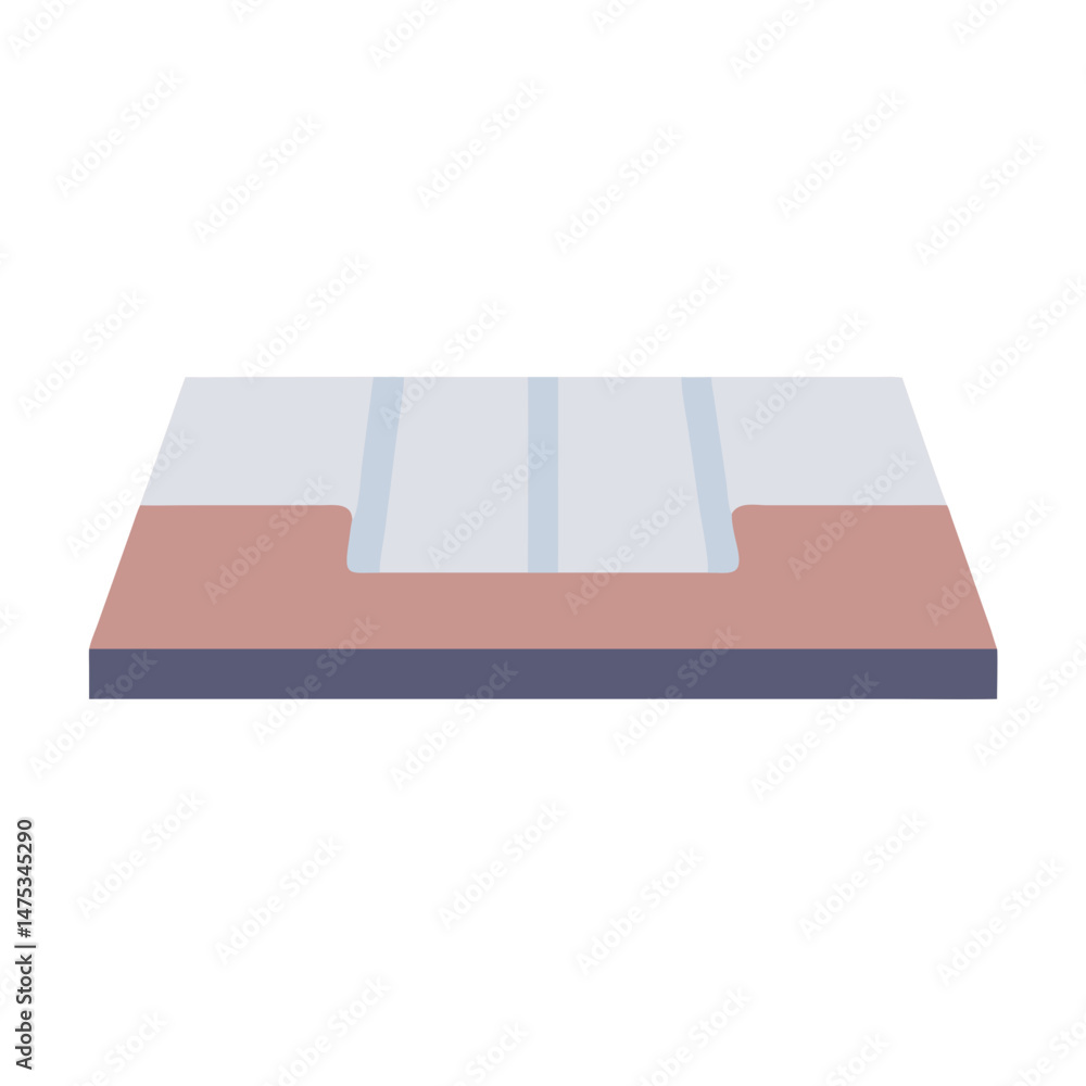 Poster abstract platform: flat design vector graphic with soft colors