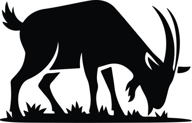 Goat Silhouette Set | Farm Animal Vector Graphics Goat Silhouettes Collection | Livestock, Nature, and Agriculture Icons