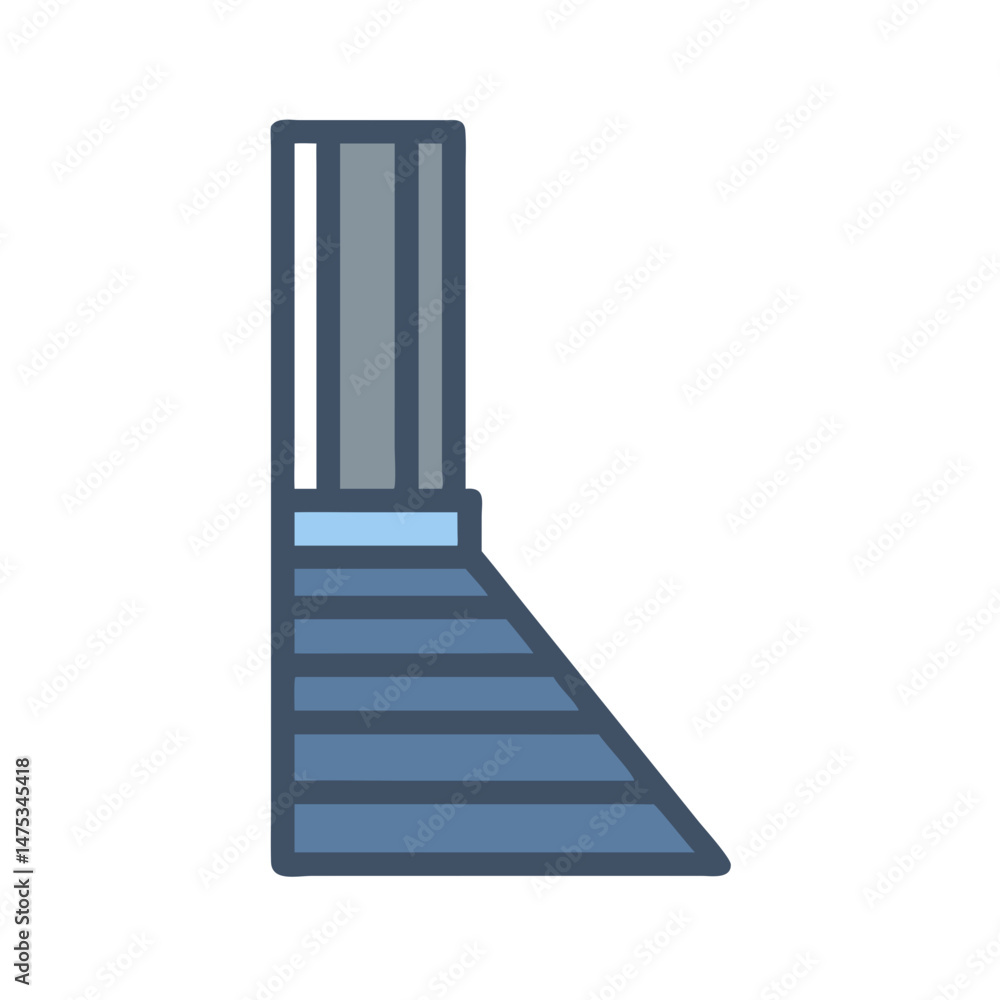 Poster stylish geometric structure with steps against a stark background