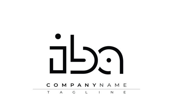 IBA abstract letter design. Modern Business Logo Design With Abstract Typography and Contemporary Style
