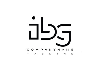 IBG abstract letter design. Modern Business Logo Design With Abstract Typography and Contemporary Style
