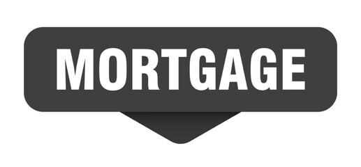 mortgage sticker. mortgage sign on transparent background