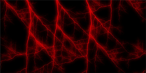 Branched lightning bolt. Abstract texture background in natural patterned. Intense electric bolts crackle across a stark. Glowing wavy lines template Color lightning concept in the dark.