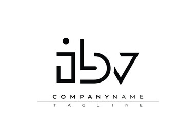 IBV abstract letter design. Modern Business Logo Design With Abstract Typography and Contemporary Style