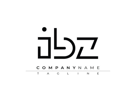IBZ abstract letter design. Modern Business Logo Design With Abstract Typography and Contemporary Style