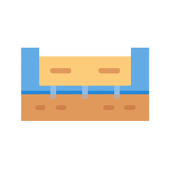 Illustration of a pier structure, construction or civil engineering