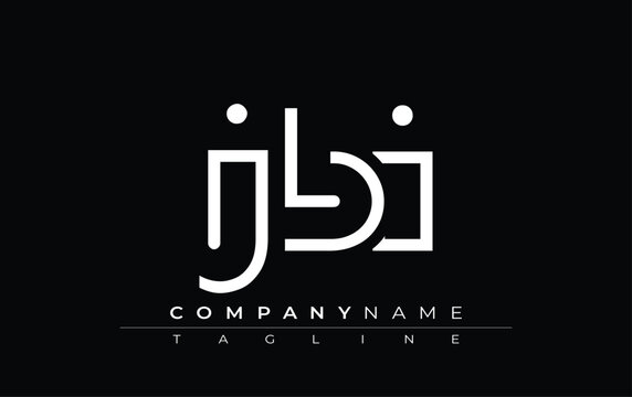JBI abstract letter design. Modern Business Logo Design With Abstract Typography and Contemporary Style