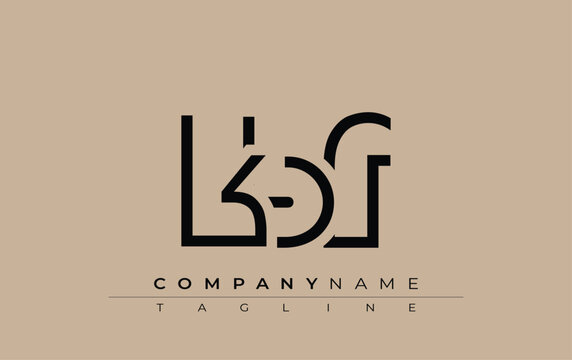 KBF abstract letter design. Modern Business Logo Design With Abstract Typography and Contemporary Style
