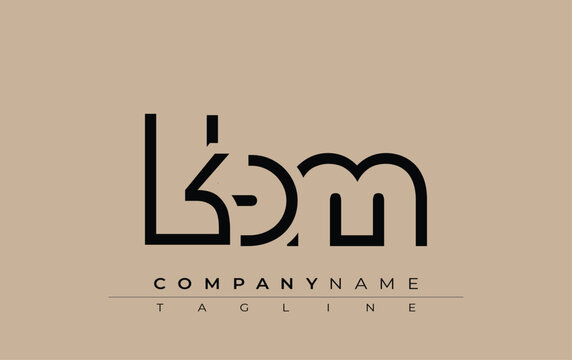 KBM abstract letter design. Modern Business Logo Design With Abstract Typography and Contemporary Style