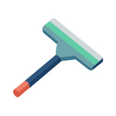 Modern flat illustration of a window cleaning squeegee