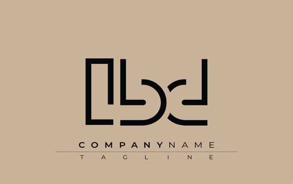 LBD abstract letter design. Modern Business Logo Design With Abstract Typography and Contemporary Style