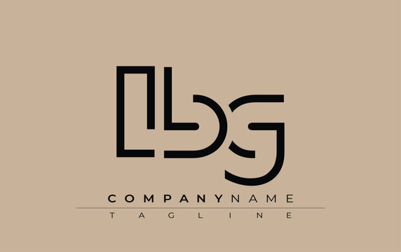 LBG abstract letter design. Modern Business Logo Design With Abstract Typography and Contemporary Style