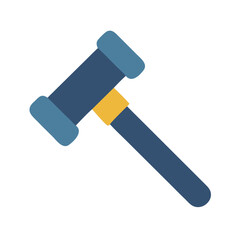 Blue gavel on White Background auction law and order
