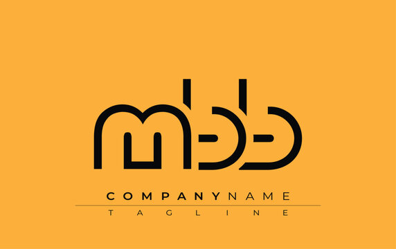 MBB abstract letter design. Modern Business Logo Design With Abstract Typography and Contemporary Style