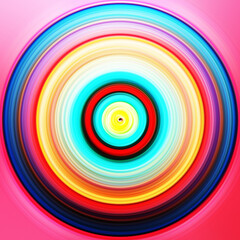 Colorful radial motion effect. Abstract rounded background.