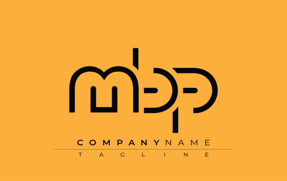 MBP abstract letter design. Modern Business Logo Design With Abstract Typography and Contemporary Style