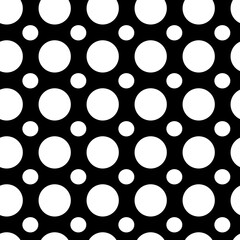 Elegant Black and White Polka Dot Seamless Pattern Design for Textile and Fashion
