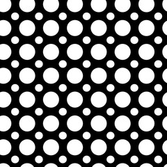 Elegant Black and White Circle Pattern Design for Textile or Wallpaper