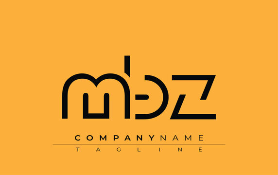 MBZ abstract letter design. Modern Business Logo Design With Abstract Typography and Contemporary Style