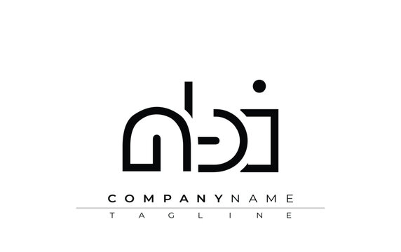 NBI abstract letter design. Modern Business Logo Design With Abstract Typography and Contemporary Style