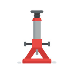 Red car jack illustration on White Background for mechanics