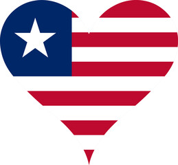 Heart Flag Liberia, Heart Liberia Flag