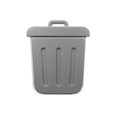 Trash bin icon isolated on transparent