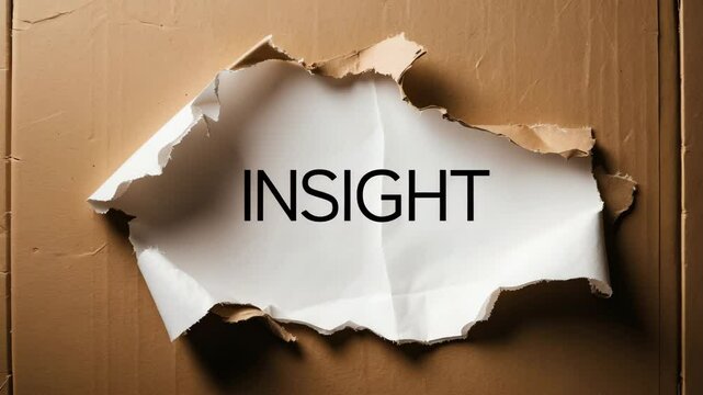 Insight revealed through torn paper.