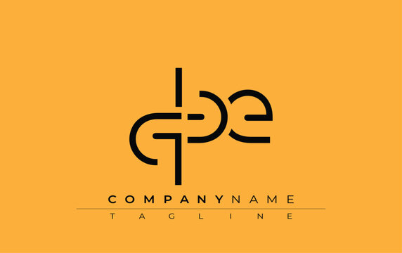QBE abstract letter design. Modern Business Logo Design With Abstract Typography and Contemporary Style