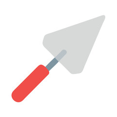 Isolated trowel tool illustration on White Background in flat style