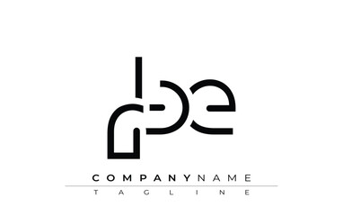 RBE abstract letter design. Modern Business Logo Design With Abstract Typography and Contemporary Style