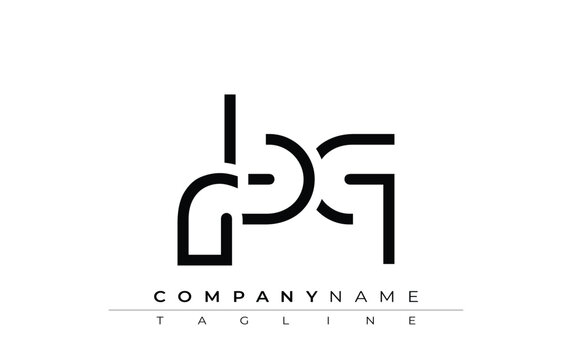 RBQ abstract letter design. Modern Business Logo Design With Abstract Typography and Contemporary Style