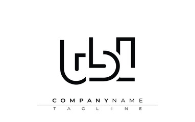 TBL abstract letter design. Modern Business Logo Design With Abstract Typography and Contemporary Style