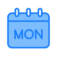 Calendar icon showing Monday appointment reminder scheduling notification concept