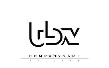 TBX abstract letter design. Modern Business Logo Design With Abstract Typography and Contemporary Style
