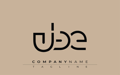 UBE abstract letter design. Modern Business Logo Design With Abstract Typography and Contemporary Style