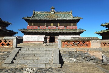 Erdene Zuu Monastery in Karakorum, Mongolia &ndash; one of the oldest Buddhist temples in the country,