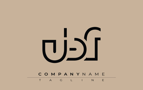 UBF abstract letter design. Modern Business Logo Design With Abstract Typography and Contemporary Style
