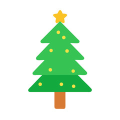 Stylized Christmas tree with star on black background