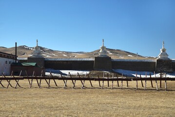 Erdene Zuu Monastery in Karakorum, Mongolia &ndash; one of the oldest Buddhist temples in the country,