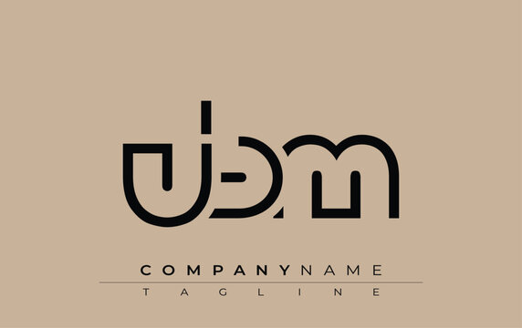 UBM abstract letter design. Modern Business Logo Design With Abstract Typography and Contemporary Style