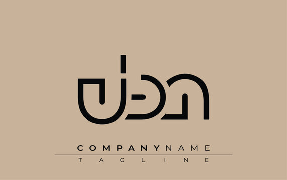 UBN abstract letter design. Modern Business Logo Design With Abstract Typography and Contemporary Style