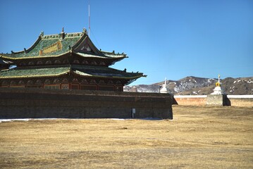 Erdene Zuu Monastery in Karakorum, Mongolia &ndash; one of the oldest Buddhist temples in the country,