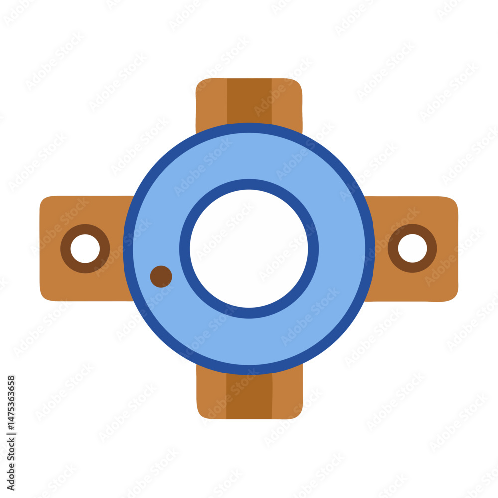 Poster abstract geometric shape composition in flat minimalist style design